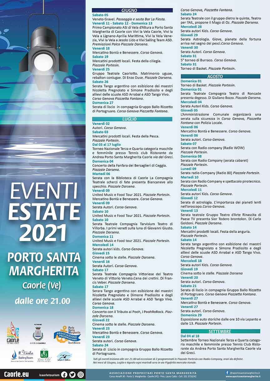 Eventi Estate 2021 Porto Santa Margherita Caorle Venezia